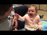 Adorable Baby Girl Laughs Uncontrollably After Dad's Jokes