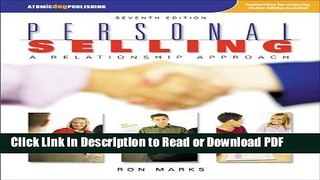 PDF Personal Selling:  A Relationship Approach, 7e Book Online