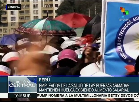 Perú: Trabajadores del sector salud se mantienen en huelga