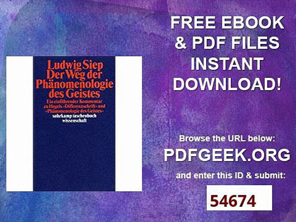 Der Weg der Phänomenologie des Geistes. Ein einführender Kommentar zu Hegels 'Differenzschrift' und 'Phänomenologie...