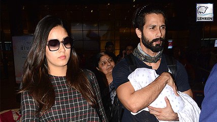 Shahid Kapoor and Mira Rajput Return After Holidaying With Misha