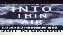 [PDF] Into Thin Air: A Personal Account of the Mt. Everest Disaster Full Colection