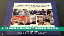 [PDF] Operations Management (OPMT 303 Custom Old Dominion University) Full Collection