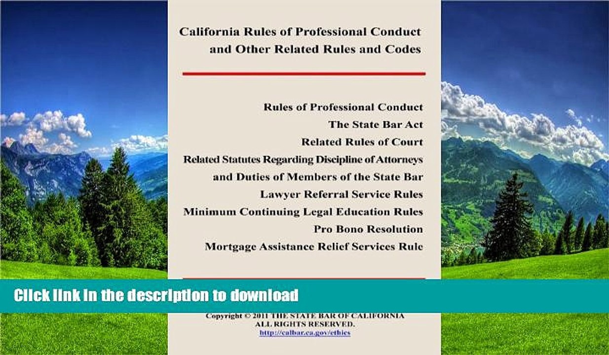 FAVORITE BOOK  2011 California Rules of Professional Conduct and Other Related Rules and Codes