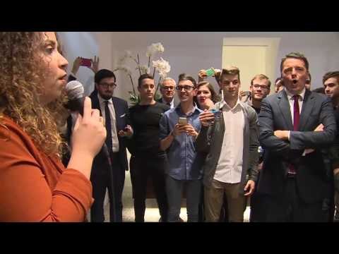 Roma - Renzi partecipa all'inaugurazione della sede di Roma di Camplus (23.11.16)