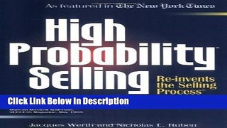[Download] High Probability Selling [PDF] Full Ebook