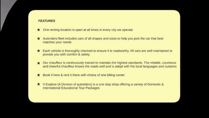 Autoriders - Superior Car Rental Service Provider In India.