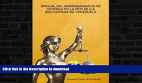 GET PDF  MANUAL DEL ARRENDAMIENTO DE VIVIENDA EN LA REPUBLICA BOLIVARIANA DE VENEZUELA (Spanish