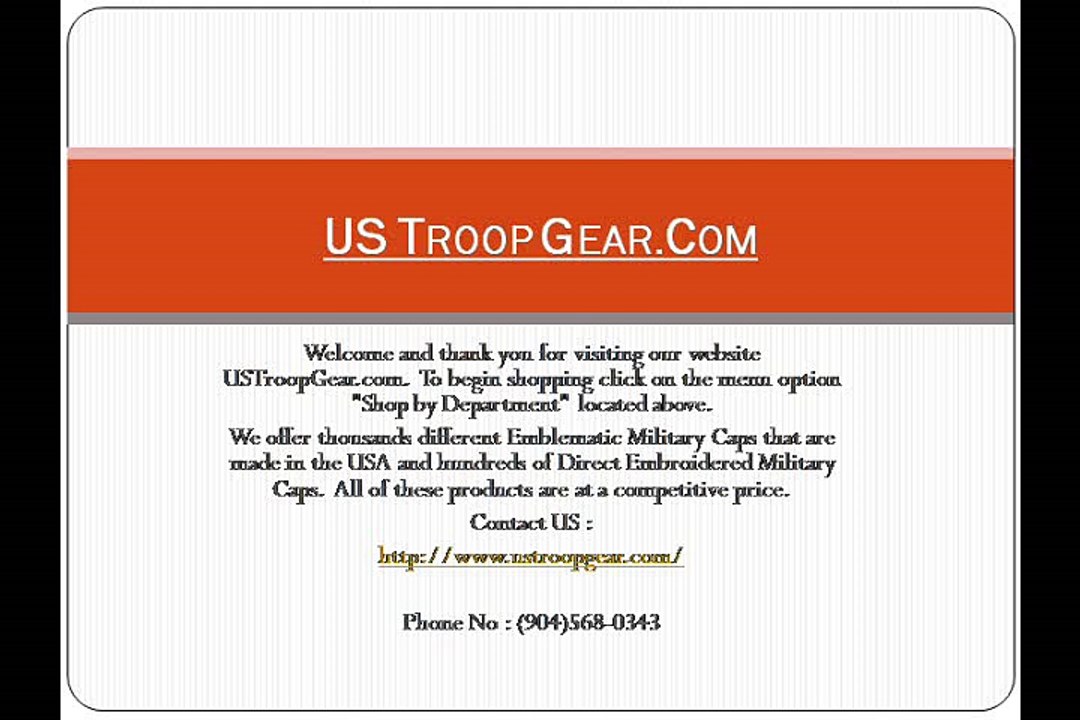 Military caps - US Troop Gear.Com