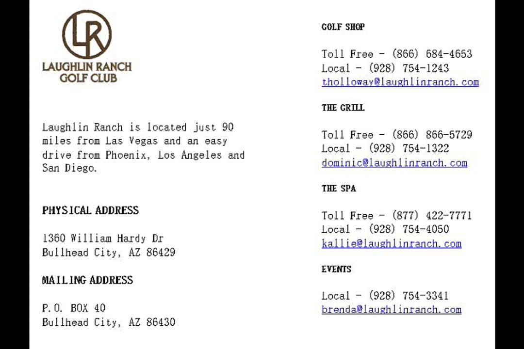 bullhead city golf - LaughlinRanch.Com - bullhead city golf