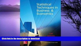 READ BOOK  Statistical Techniques in Business and Economics, 16th Edition  BOOK ONLINE