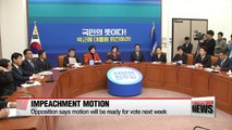 Opposition moves forward with impeachment plan