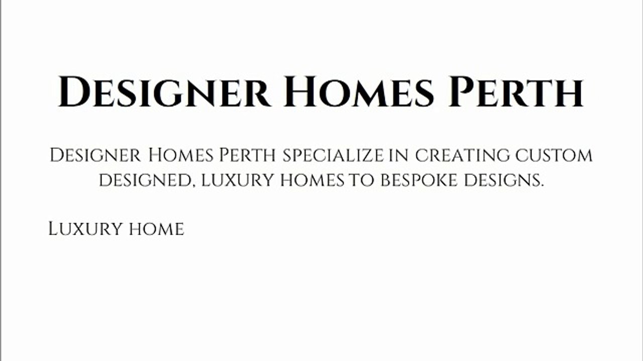 designer homes