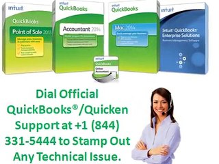 Dial Official Quickbooks®-Quicken® USA Support At +1 (844) 331-5444 To Stamp Out Any Error