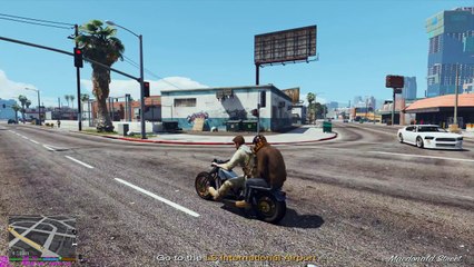 GTA V - Nathan Drake & Niko Bellic steal a Titan