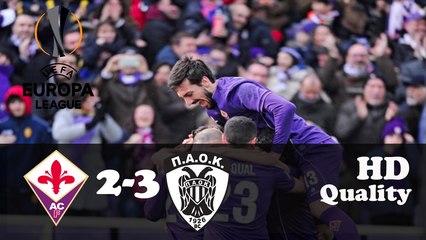 FIORENTINA VS PAOK THESSALONIKI FC 2-3 HIGHLIGHTS EUROPA LEAGUE 24/11/2016