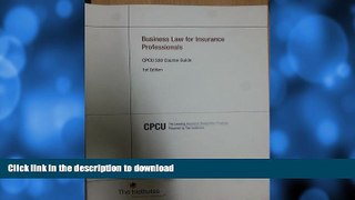READ  Business Law for Insurance Professionals - CPCU 530 Course Guide FULL ONLINE