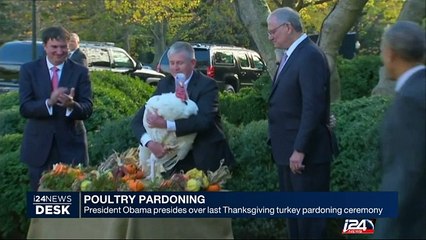 Obama presides over last Tranksgiving turkey pardoning ceremony