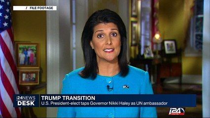 U.S. President-elect taps Governor Nikki Haley as UN ambassador