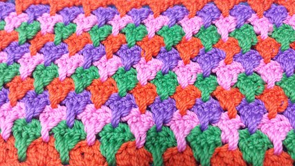 Cara Merajut Motif Granny Spike