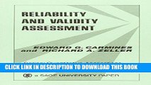 MOBI DOWNLOAD Reliability and Validity Assessment (Quantitative Applications in the Social
