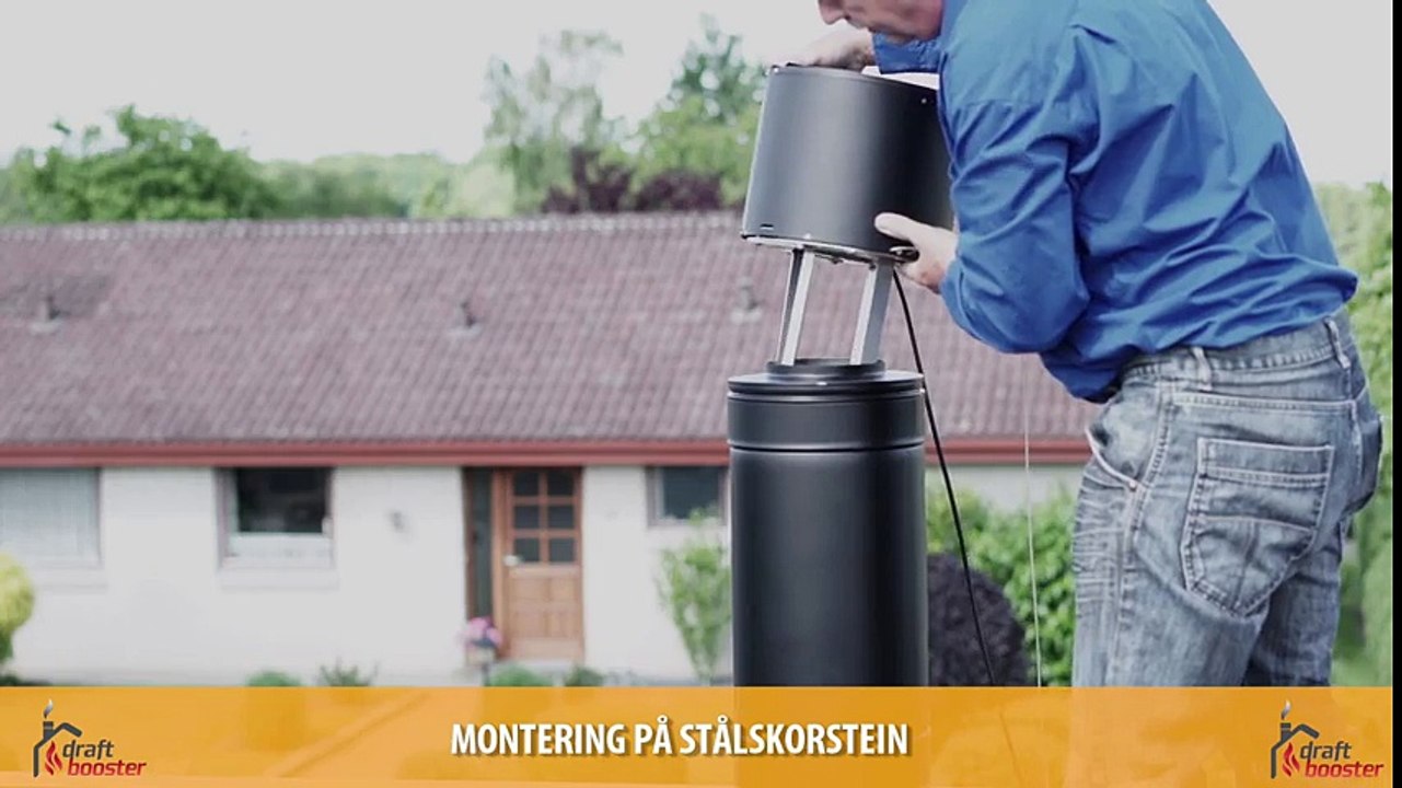 Draftbooster røyksuger - Installasjonsvideo