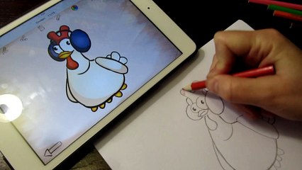 How to draw Hay Day Chicken for kids Как рисовать курочку из игры Hay Day для детей