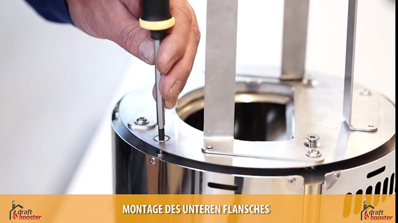 Draftbooster - Installierung auf dem Schornstein