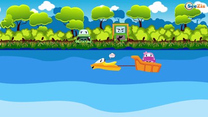 Сamión de bomberos y Сoche de policía | Carritos para niños | Caricaturas de carros