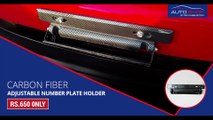 Carbon Fiber Adjustable Number Plate Holder - PakWheels Accessories