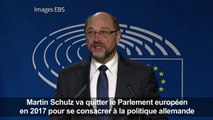 Schulz annonce quitter le Parlement européen