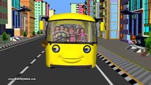 Wheels On The Bus Go Round And Round - 3D Animation Kids Songs | Nursery Rhymes for Child