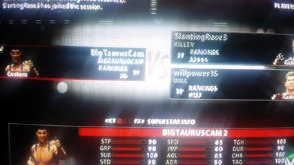WWE 2k16 BigTaurusCam vs SlantingRose3, willpower15 Ranked Handicap Fighting Competitive Competition
