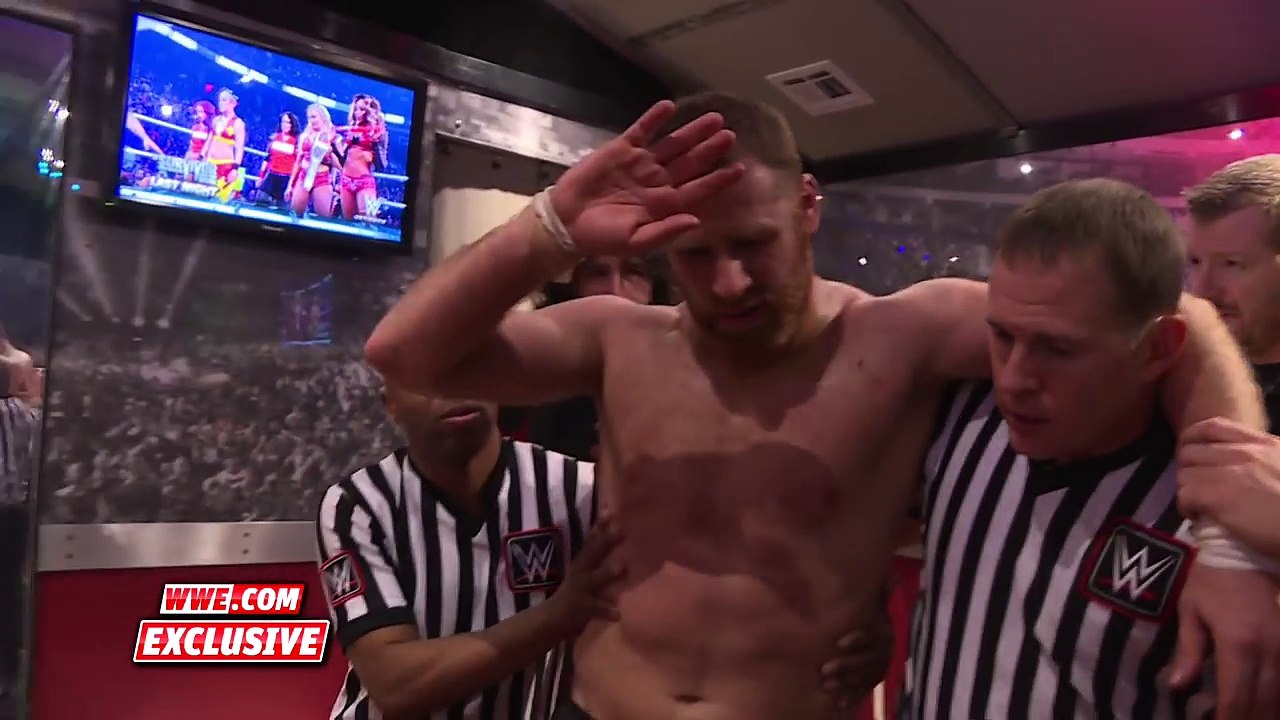 Sami Zayn receives treatment after being mauled by Braun Strowman: Raw Fallout, Nov. 22, 2016
