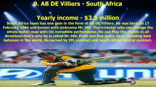 Top 10 Most Richest Cricket Players – Successful Cricketers 2017