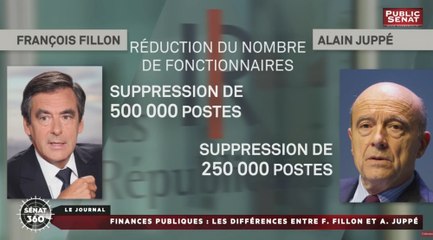 Sénat 360 - Édition spéciale Budget 2017 au Sénat / Finances publiques : les différences entre François Fillon et Alain Juppé (24/11/2016)