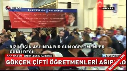 Gökçek çifti öğretmenleri ağırladı