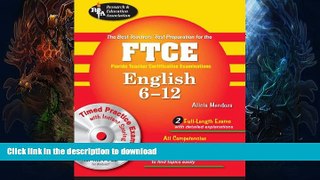 FAVORITE BOOK  FTCE English 6-12 w/CD-ROM (FTCE Teacher Certification Test Prep) FULL ONLINE