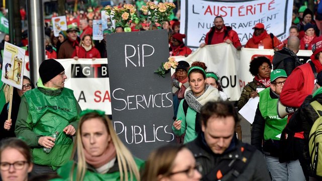 Los trabajadores de la sanidad belga paralizan Bruselas