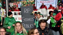 Bélgica: Milhares protestam contra austeridade nas áreas dos serviços sem fins lucrativos