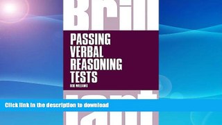 READ  Brilliant Passing Verbal Reasoning Tests: Everything You Need to Know to Practice and Pass