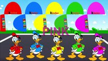 Colors for Children to Learn with Color Donald Duck, Learn Colours with Surprise Eggs