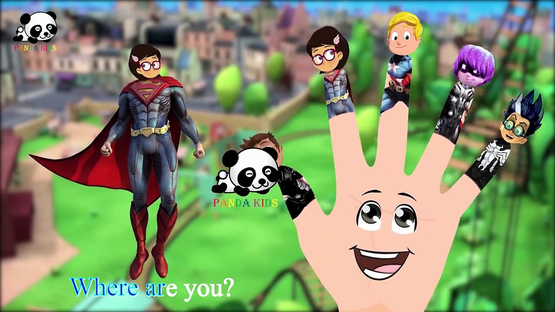 ⁣#PJ Masks #Captain America #Superman #Venom #Finger Family Songs Panda Kids