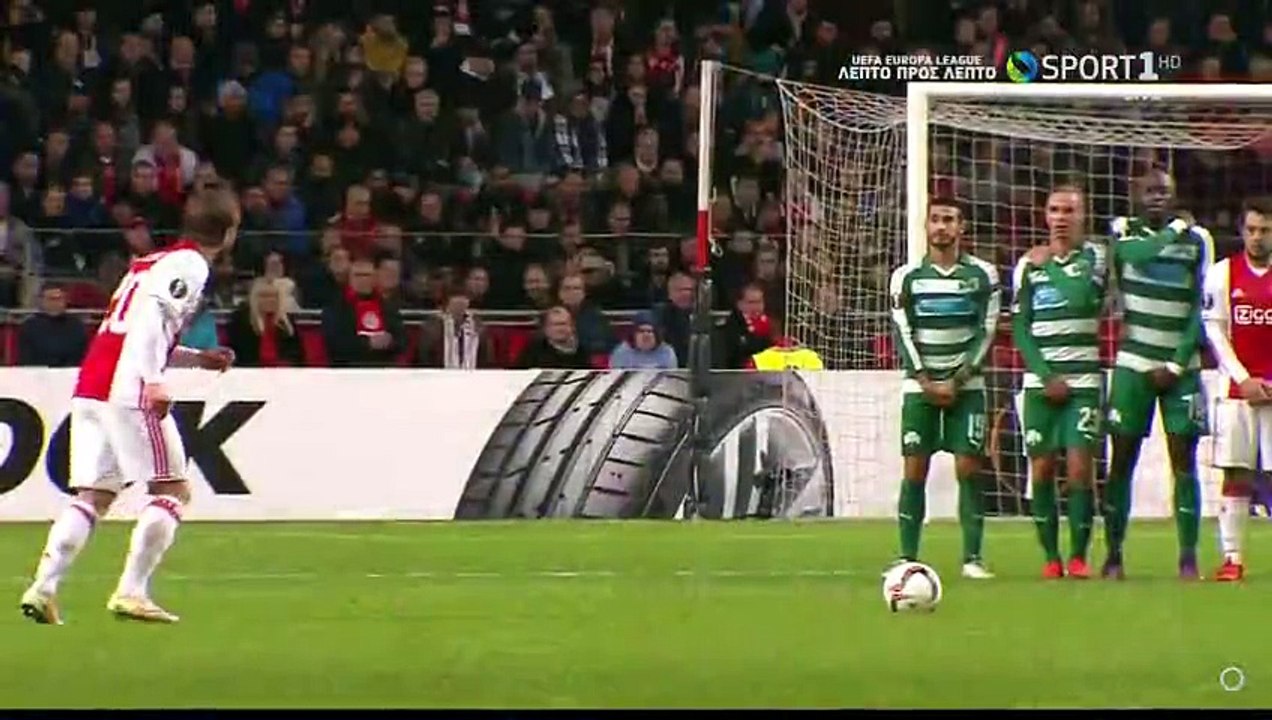 GOAL! Ajax 1-0 Panathinaikos (Schöne 40)