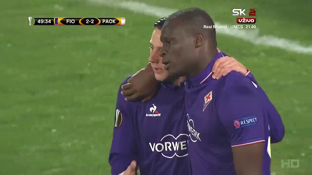 Khouma Babacar Goal HD - Fiorentina 2-2 PAOK - 24.11.2016
