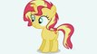 My Little Pony Transforms Princess Sunset Shimmer Baby Teen Alicorn MLP Coloring Videos for Kids