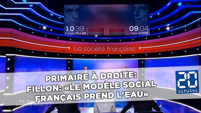 Primaire à droite: Fillon: «Le modèle social français prend l'eau»