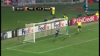 Fiorentina VS PAOK 2-3 Highlights (Europa League) 23-11-2016