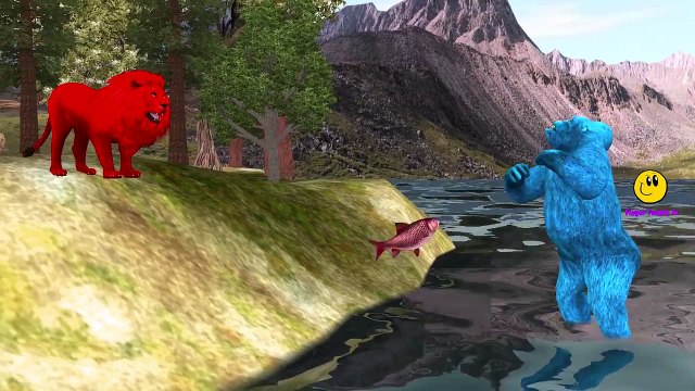 Gorilla Vs Dinosaurs Finger Family | Colors Lion Finger Family Nursery Rhymes Collection Gorilla