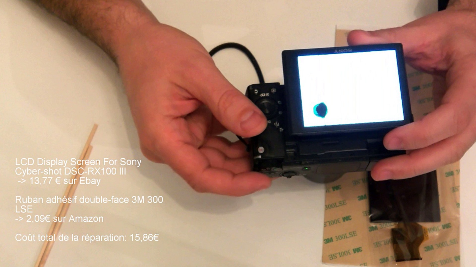 Écran LCD De Rechange Pour Sony DSC-RX100 III / RX100M3 - Pièce D'origine Neuve - 10